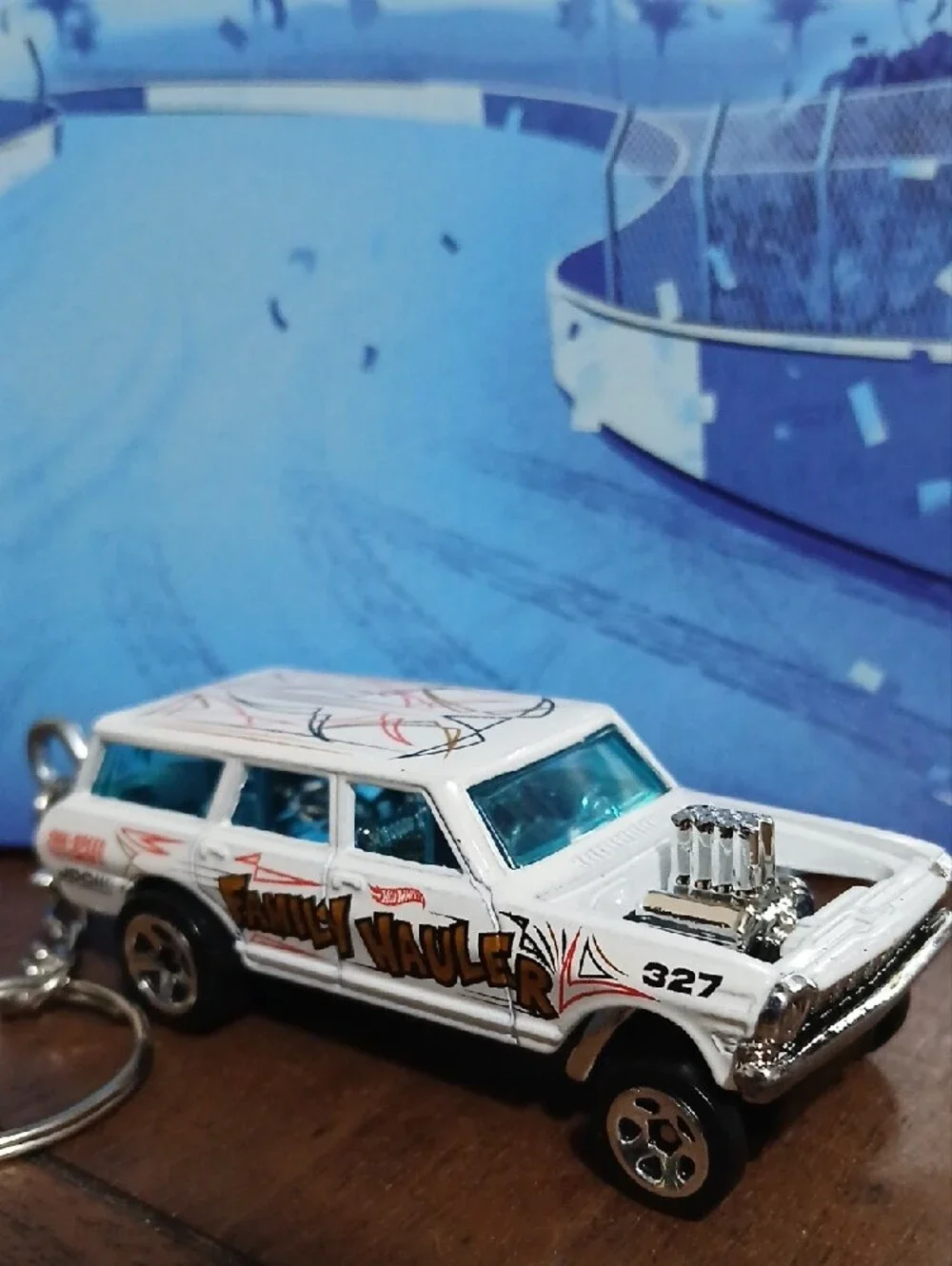 Family Hauler White 64 NOVA GASSER Die-Cast Toy Wagon - KEYCHAIN